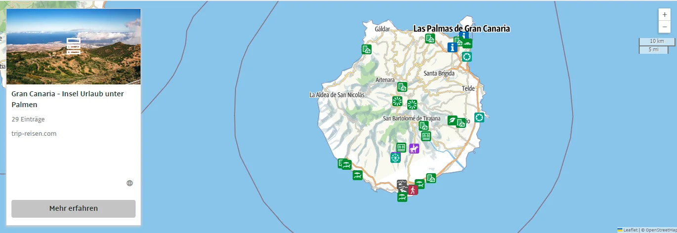 Gran Canaria - alle Infos auf Gran Canaria Ferienwohnung  - alles auf einer Karte